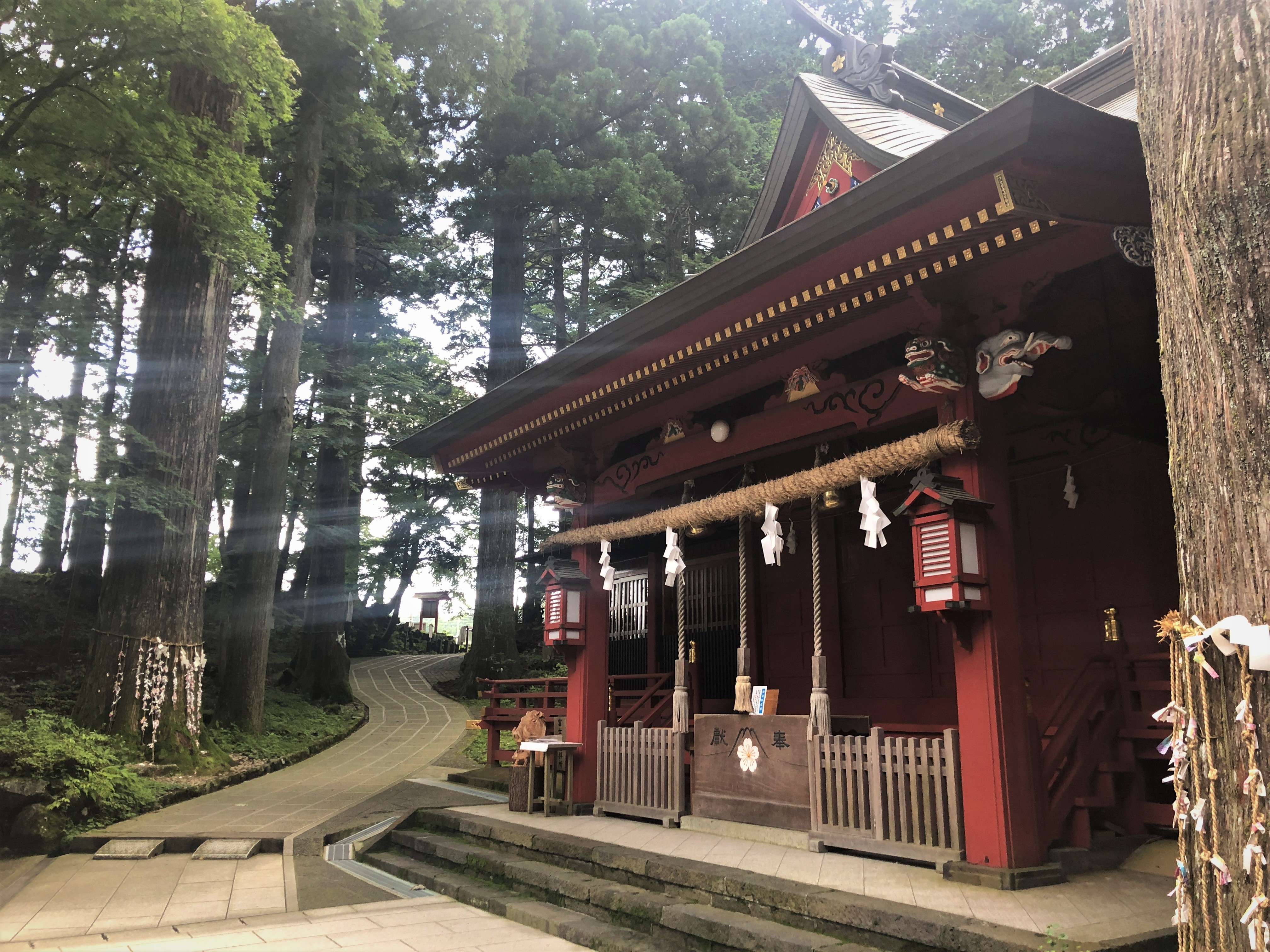 東口本宮淺間神社，附近是富士山登山道須走口的起點。